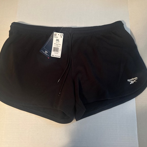 Reebok Pants - Reebok Women's 2XL Shorts Identity French Terry Black H54767 NWT